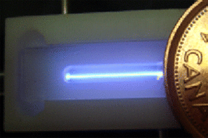 Figure Battery-operated, atmospheric-pressure microplasma on a chip