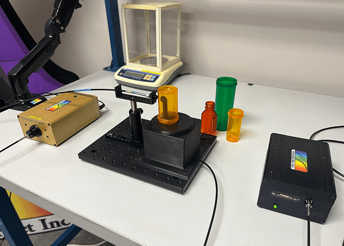 Custom Application Spotlight Optical Transmission of Plastic Bottles