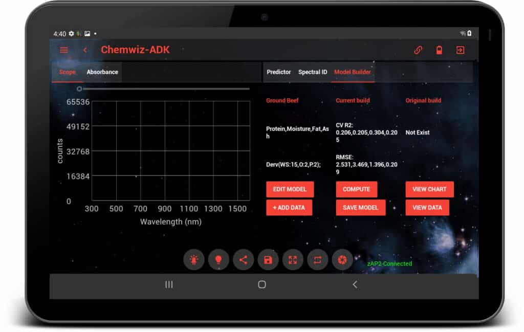 ChemWiz-ADK- Meat Analyzer- ground-beef-add samples-Tablet