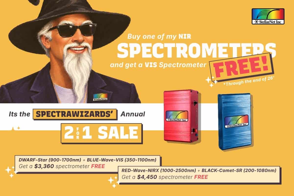 Dual Spectrometer Sale (2) (1) Buy a NIR get a VIS FREE