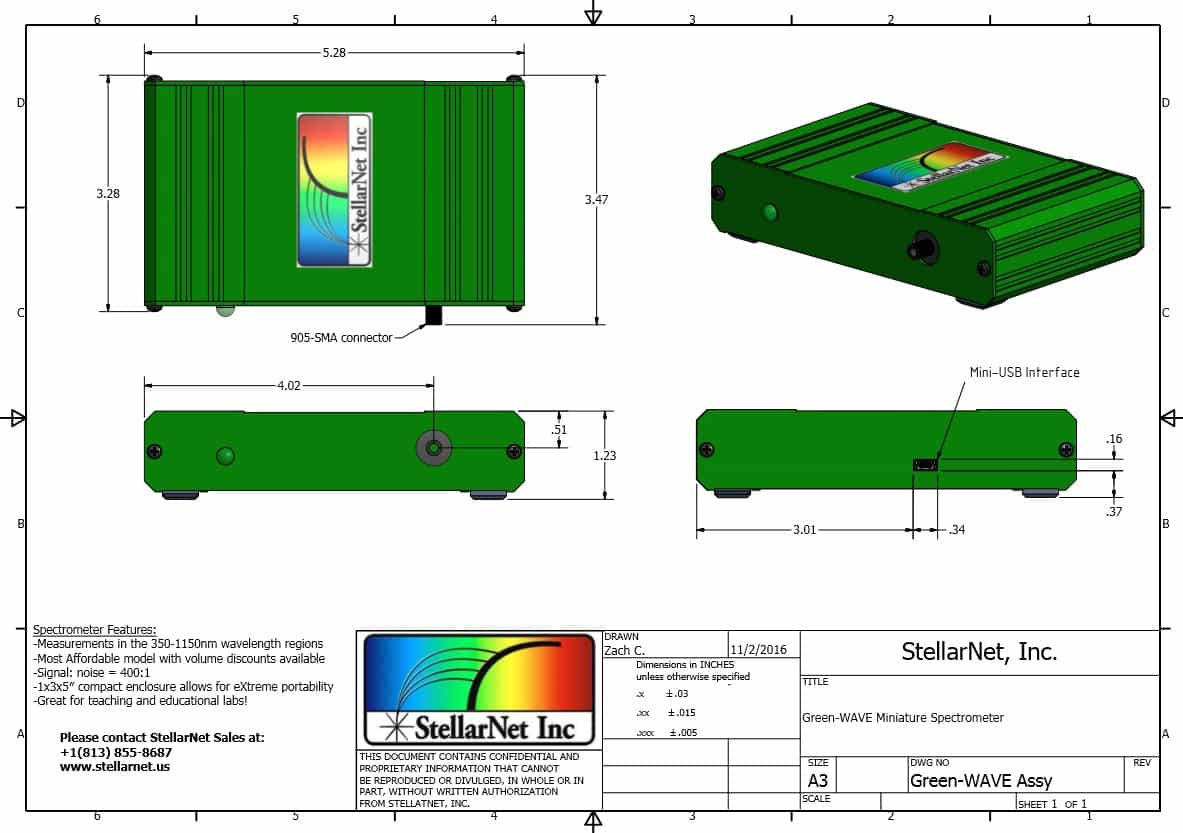 green wave low cost spectrometers stellarnet us