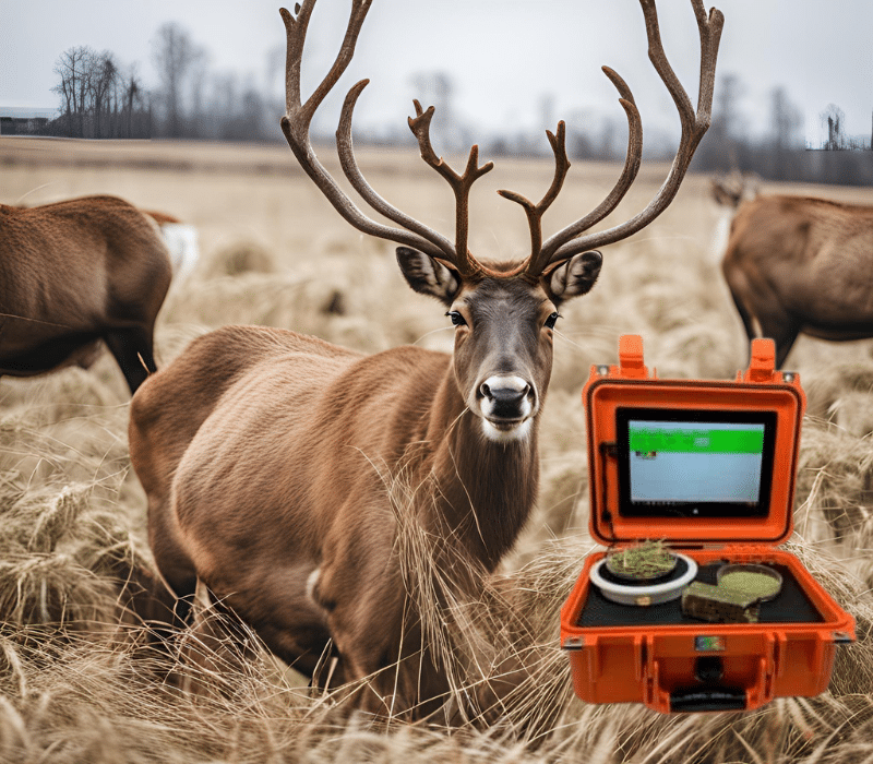 Reindeer with analyzer