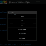 SpectraWiz Mobile Export Data Options